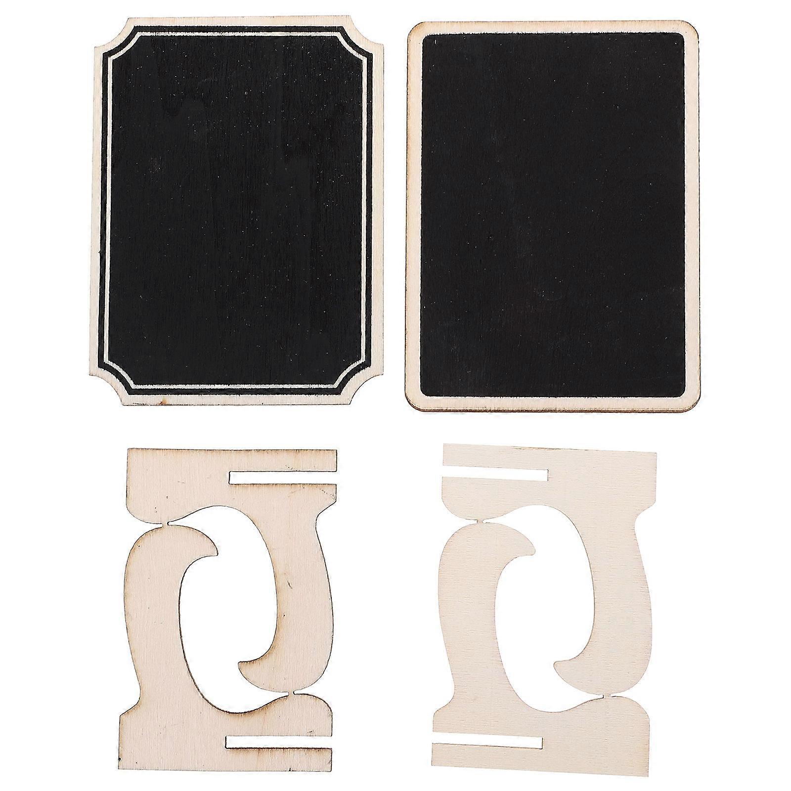 Small Blackboard 20Pcs Memo Boards Cafe Decoration 10X7.5X0.2CM Black Practical Design