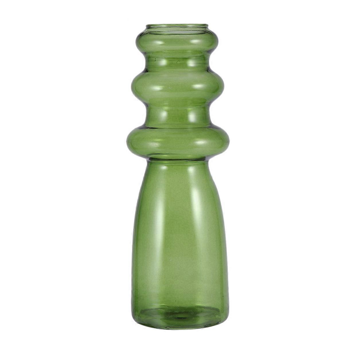 Artistic Transparent Flower Vase Container For Desktop Flower Arrangement 21X7.5Cm 1Set