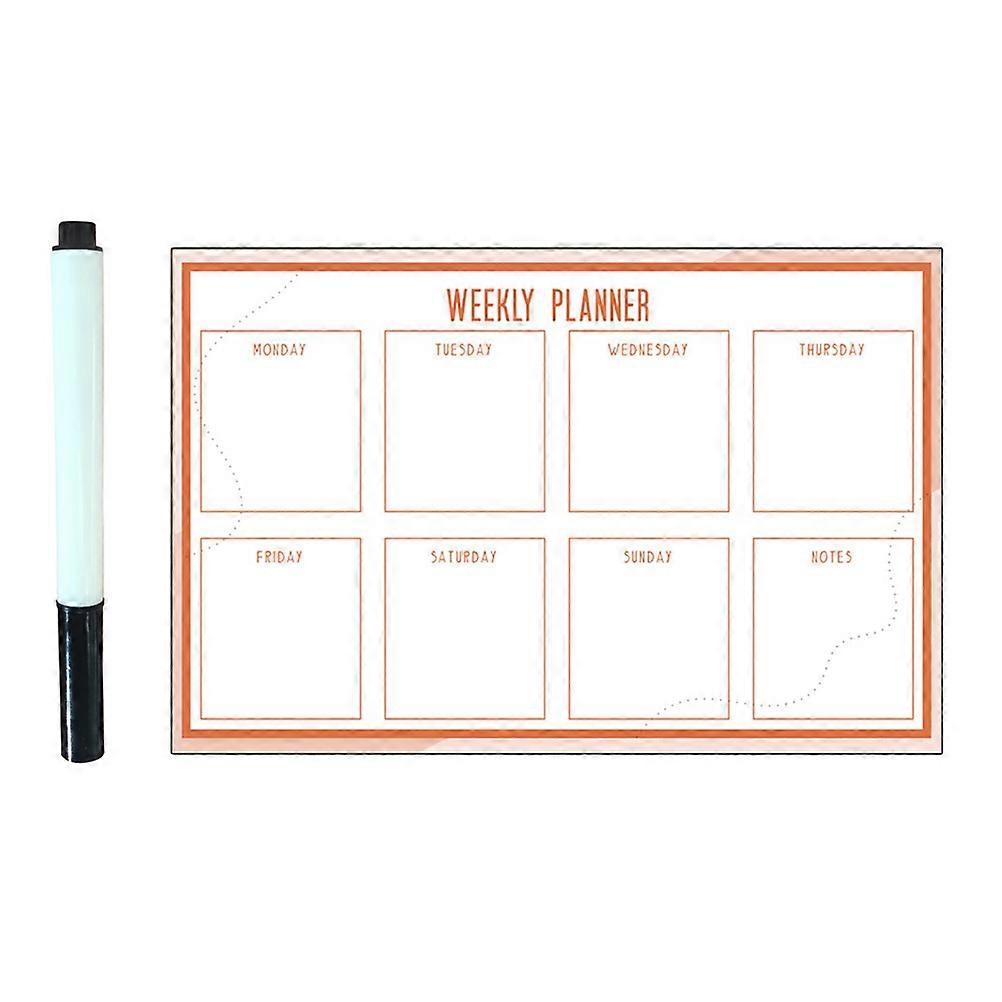 1 Set Reusable Erase Whiteboard with Week Grid for Home and Office