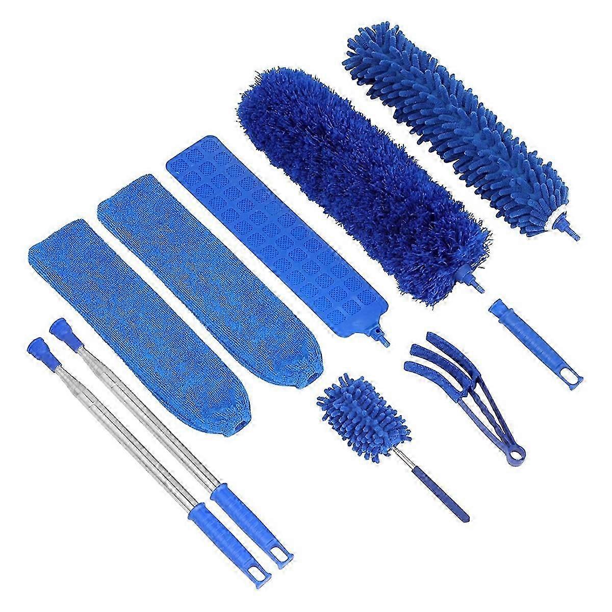 10 PCS Microfiber Cobweb Duster with Extension Pole , Washable Dusters for Ceiling Fan Bendable Feathers Duster