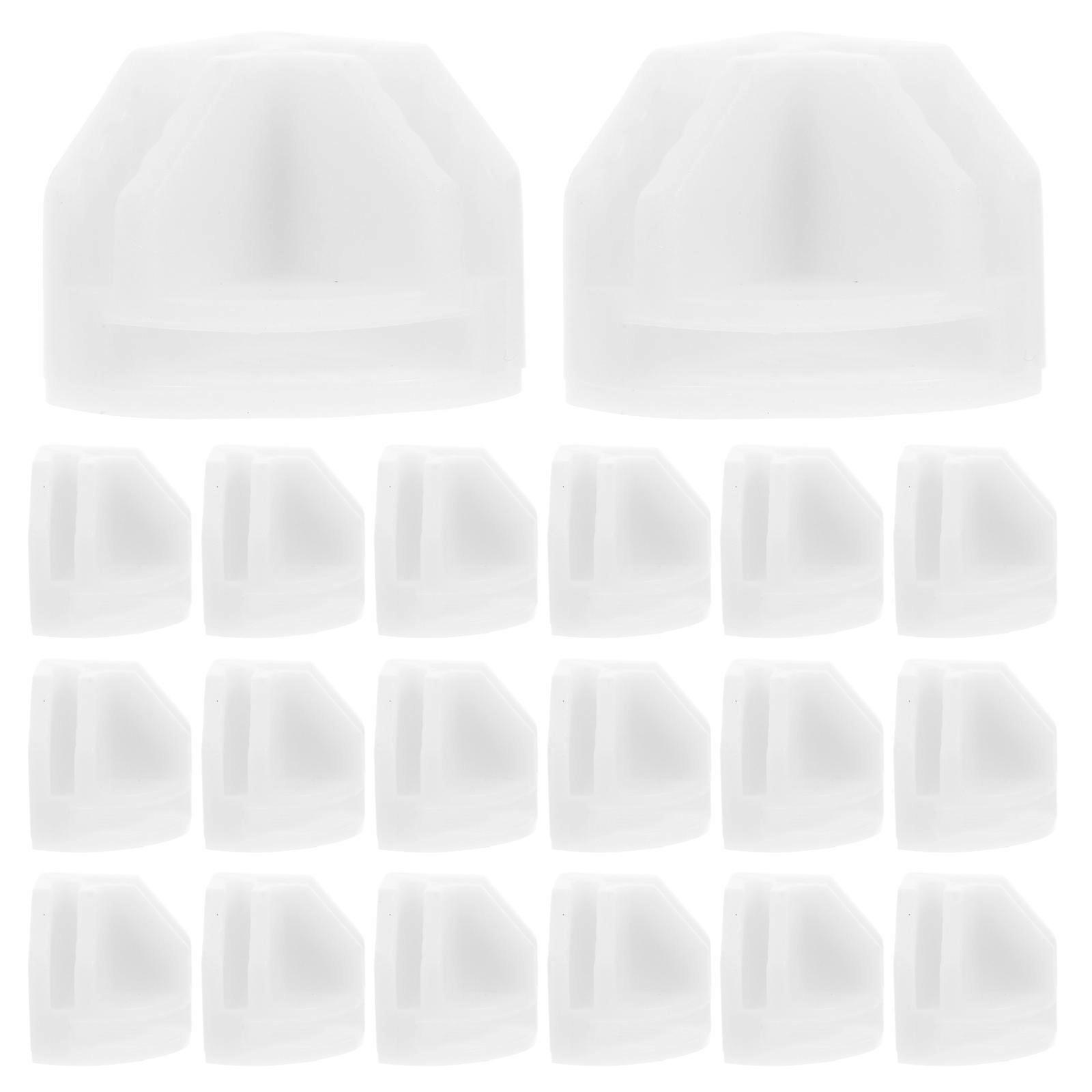 White Plastic Wire Cage Clips for Door Use ABS Material 20pcs Small Size