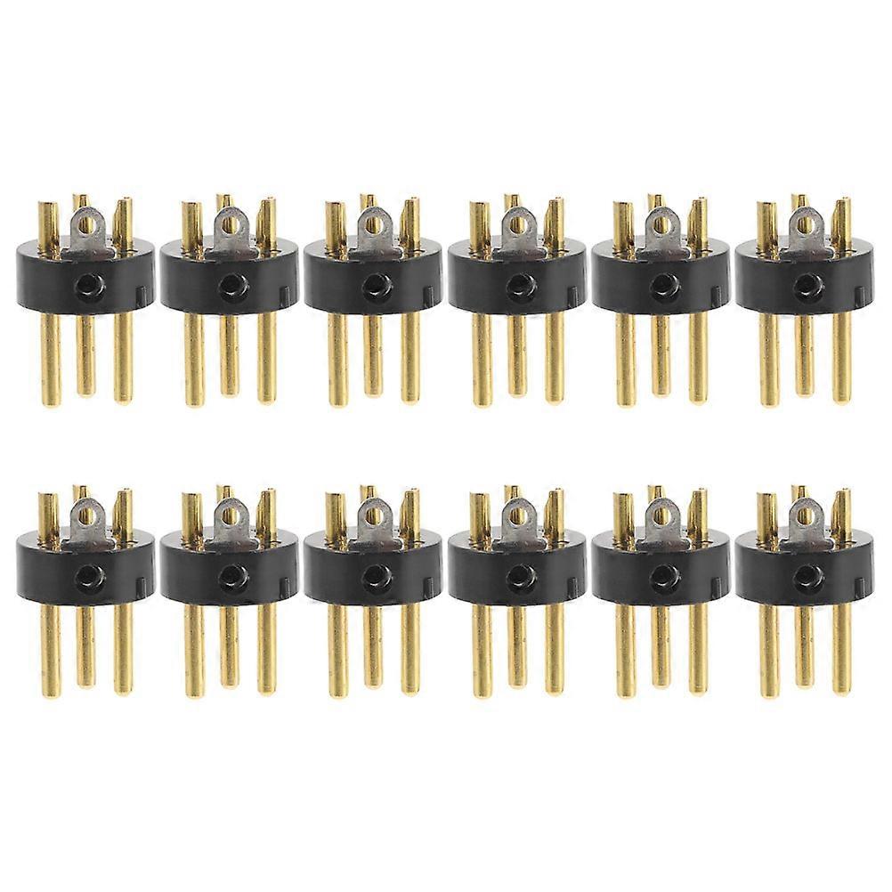 XLR Connector 3Pin Male Adapter Plug for Microphone Black Metal ABSCompatible with Various Interfaces