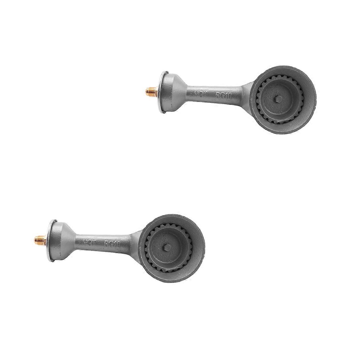 2X High Pressure Propane Cast-Iron Round Burner Head, Propane Burner Head with Orifice Brass Fitting