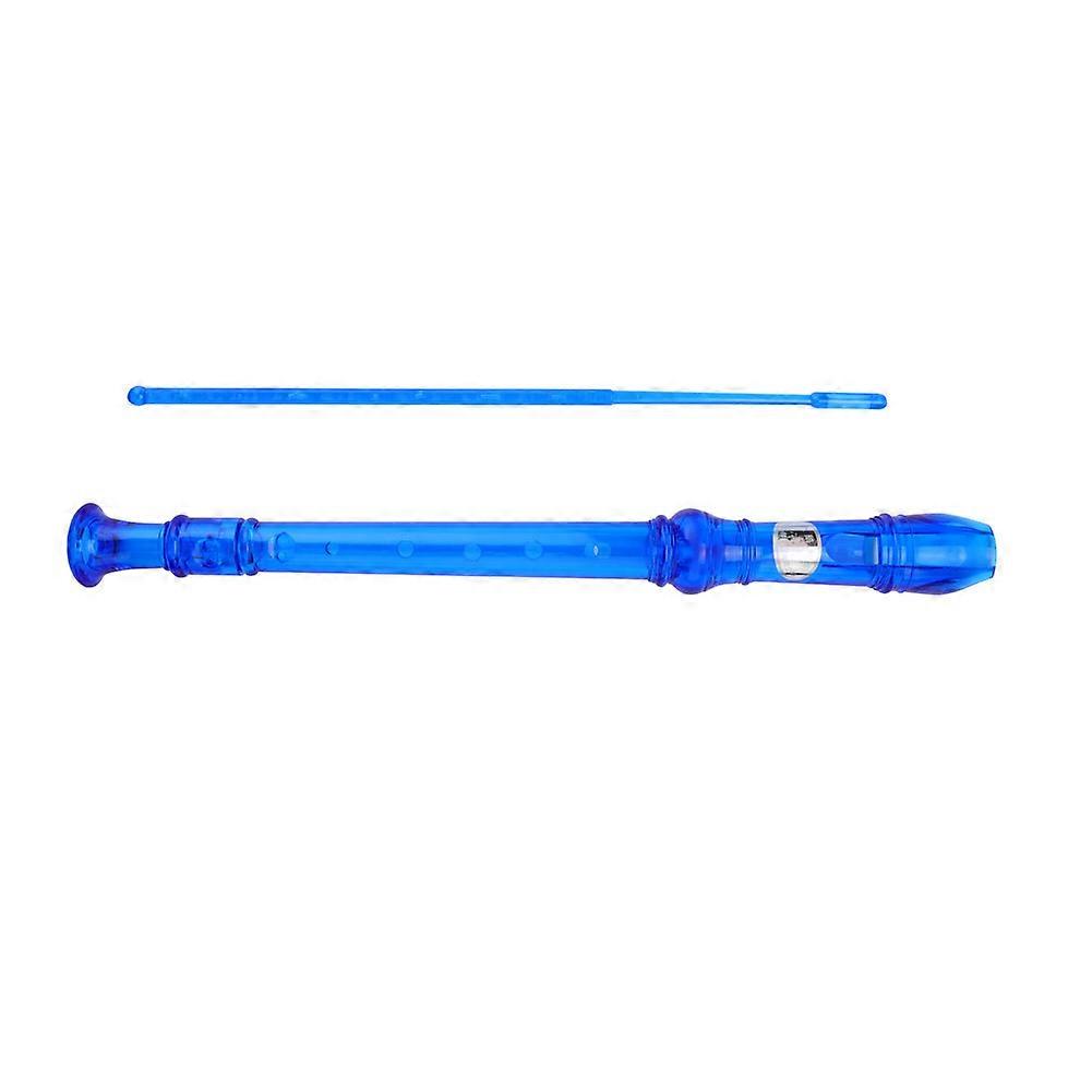 Plastic 8-Hole Translucent Descant Recorder for Kids Children Practice(Blue)