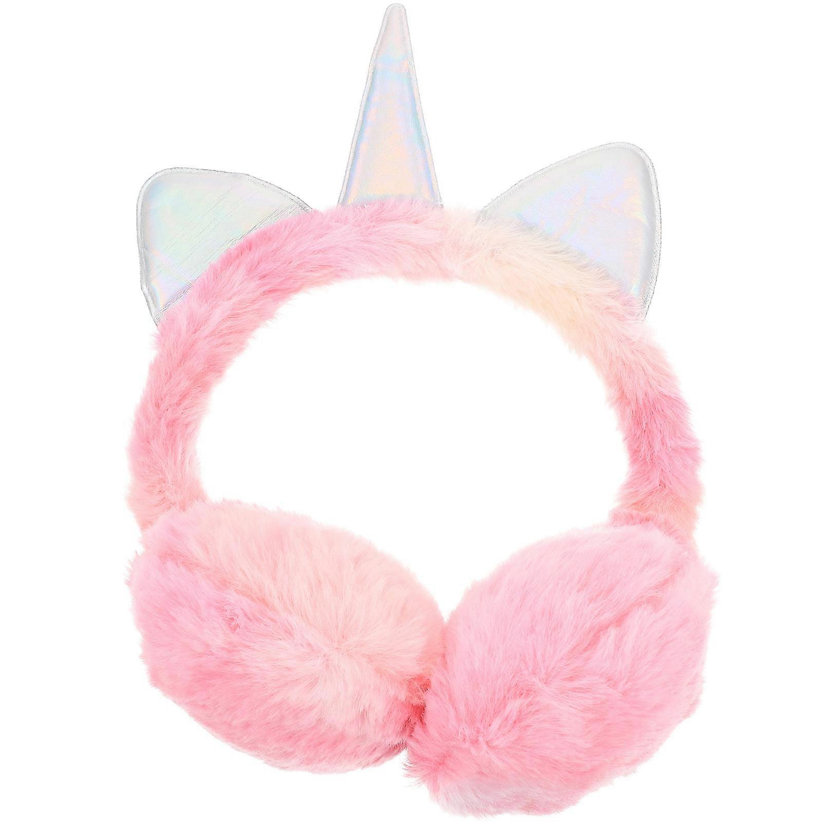 Windproof Unicorn Ear Muffs with Soft Cartoon Design – Warm Ear Protectors for Winter Sports, Skiing, Hiking and Daily Outdoor Use