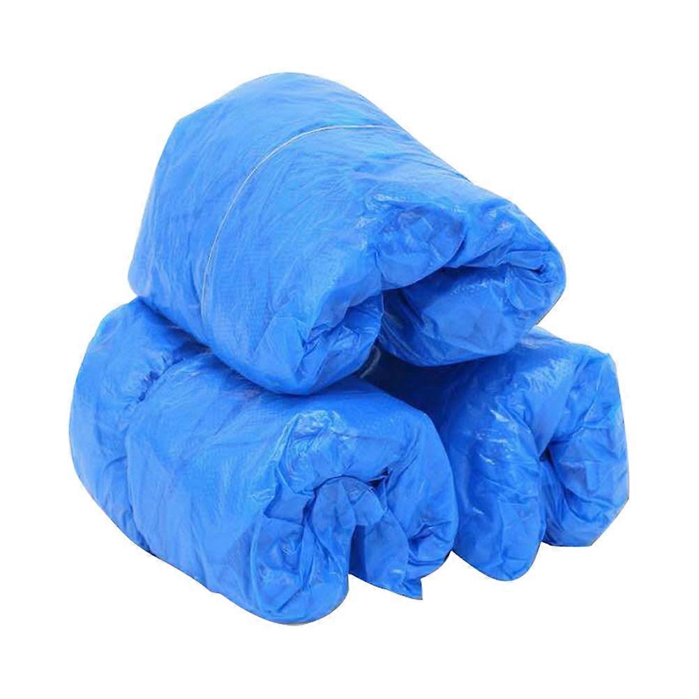 Disposable NonSkid Shoe Covers in Blue Made of PE and Nonwovens for Home Use 100 Pieces