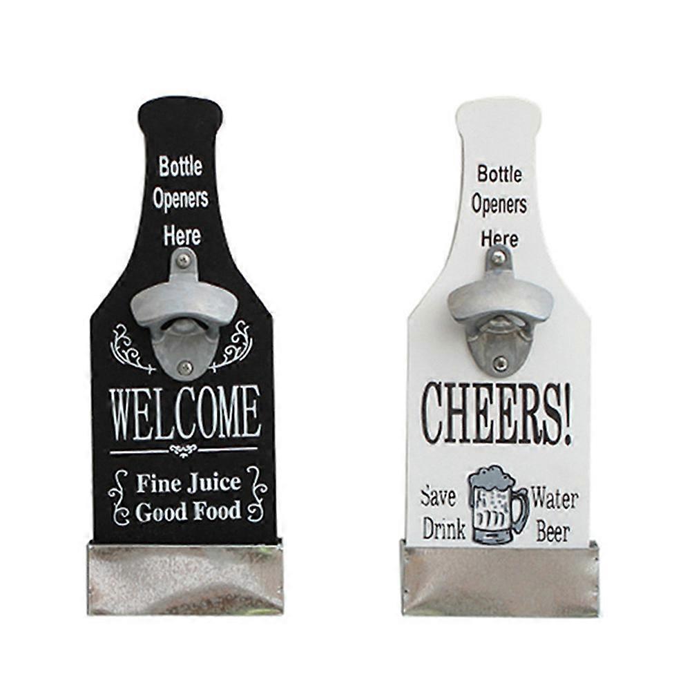 Wall Mounted Metal Bottle Opener for Store Use White Retro Fashion Design Easy to Use