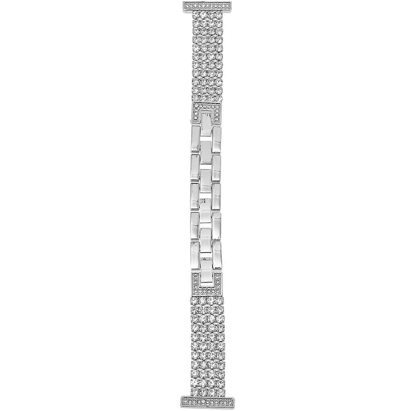 Stainless Steel Watch Band for Women Comfortable Metal Strap with Crystals, Quick Release, Durable Design for Daily Wear