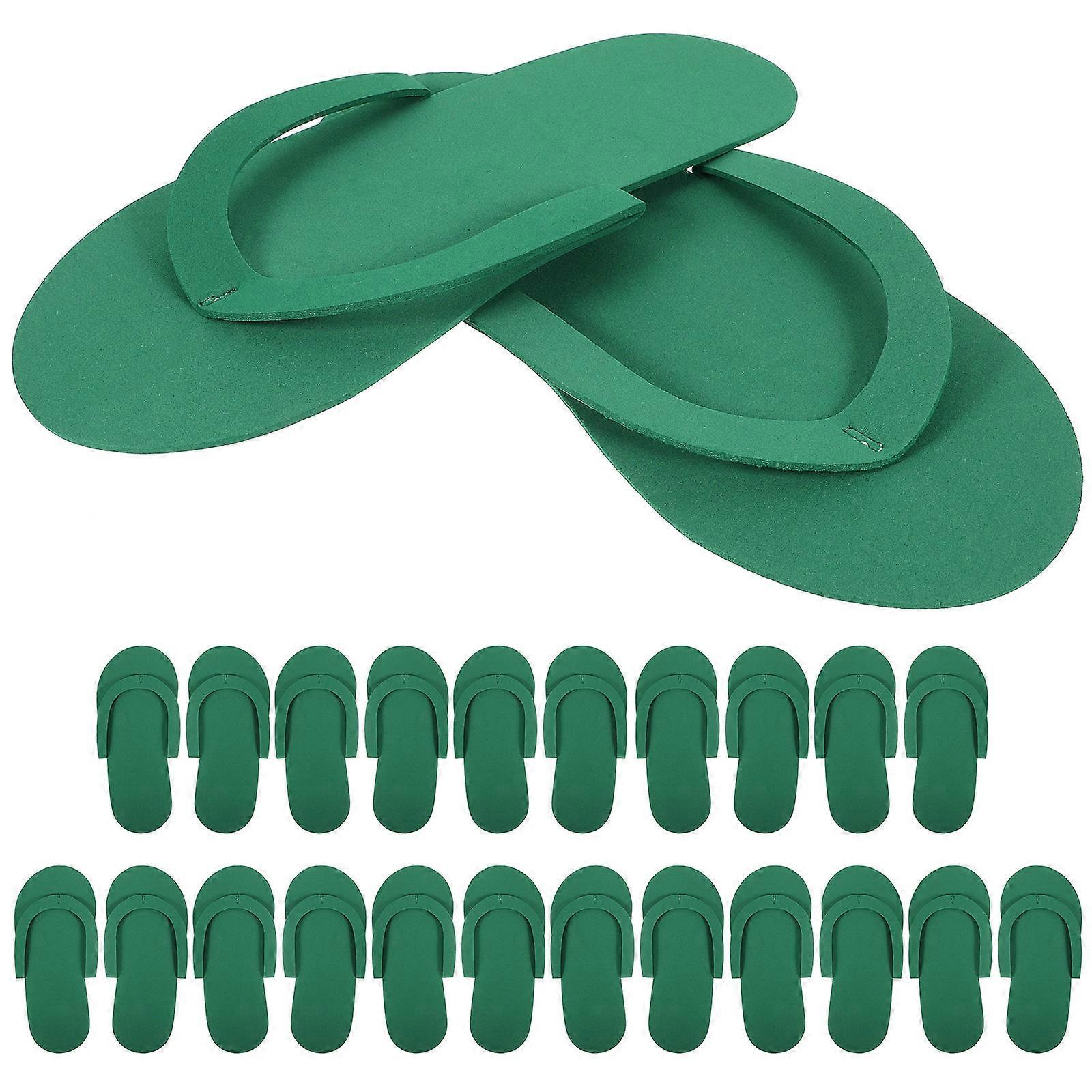 12 Pairs Disposable Slippers Colorful Flops for Salon Spa Pedicure Random Color