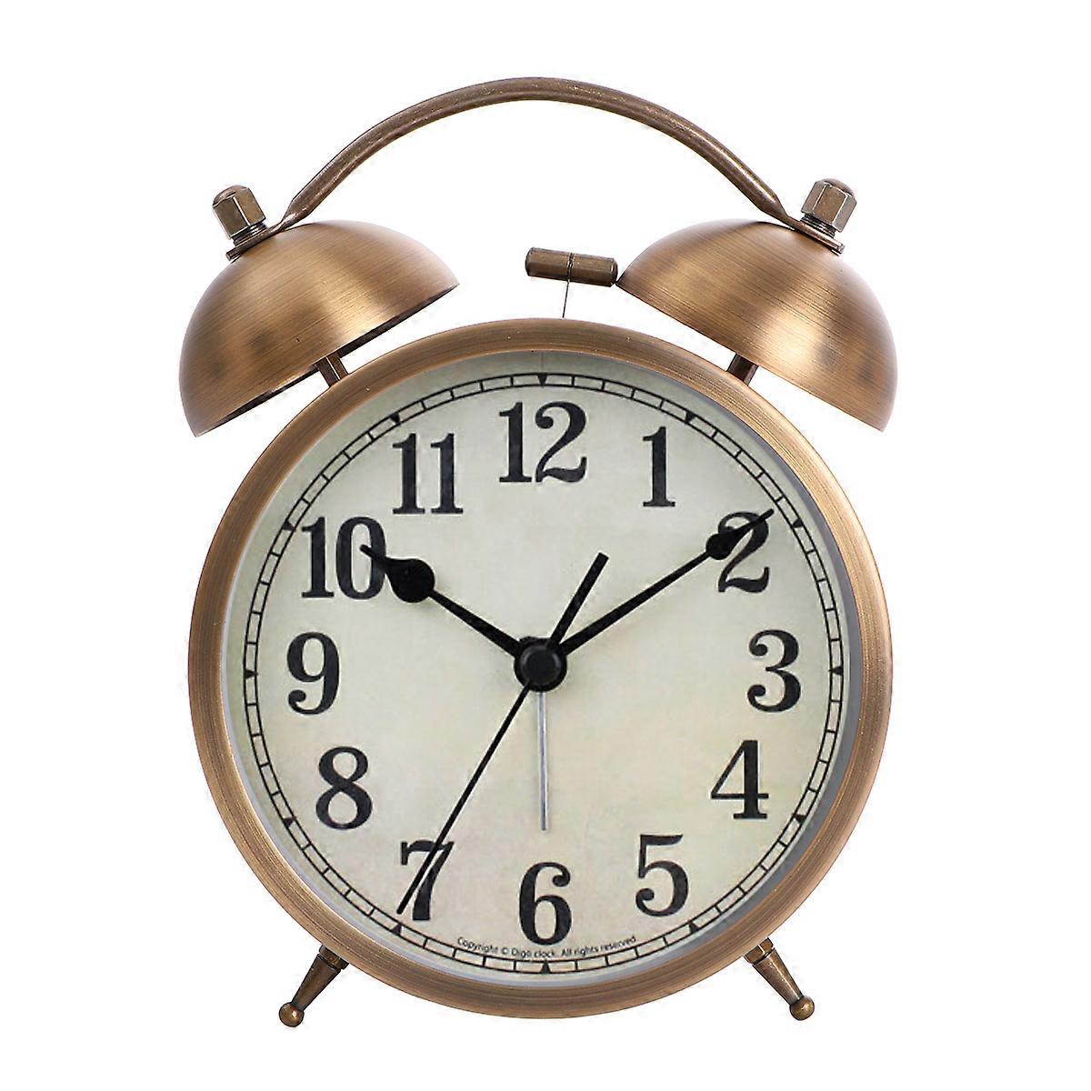 Retro Mechanical Clock Metal Alarm Clock Ring Bell Time Display 1Pack Multi Decoration
