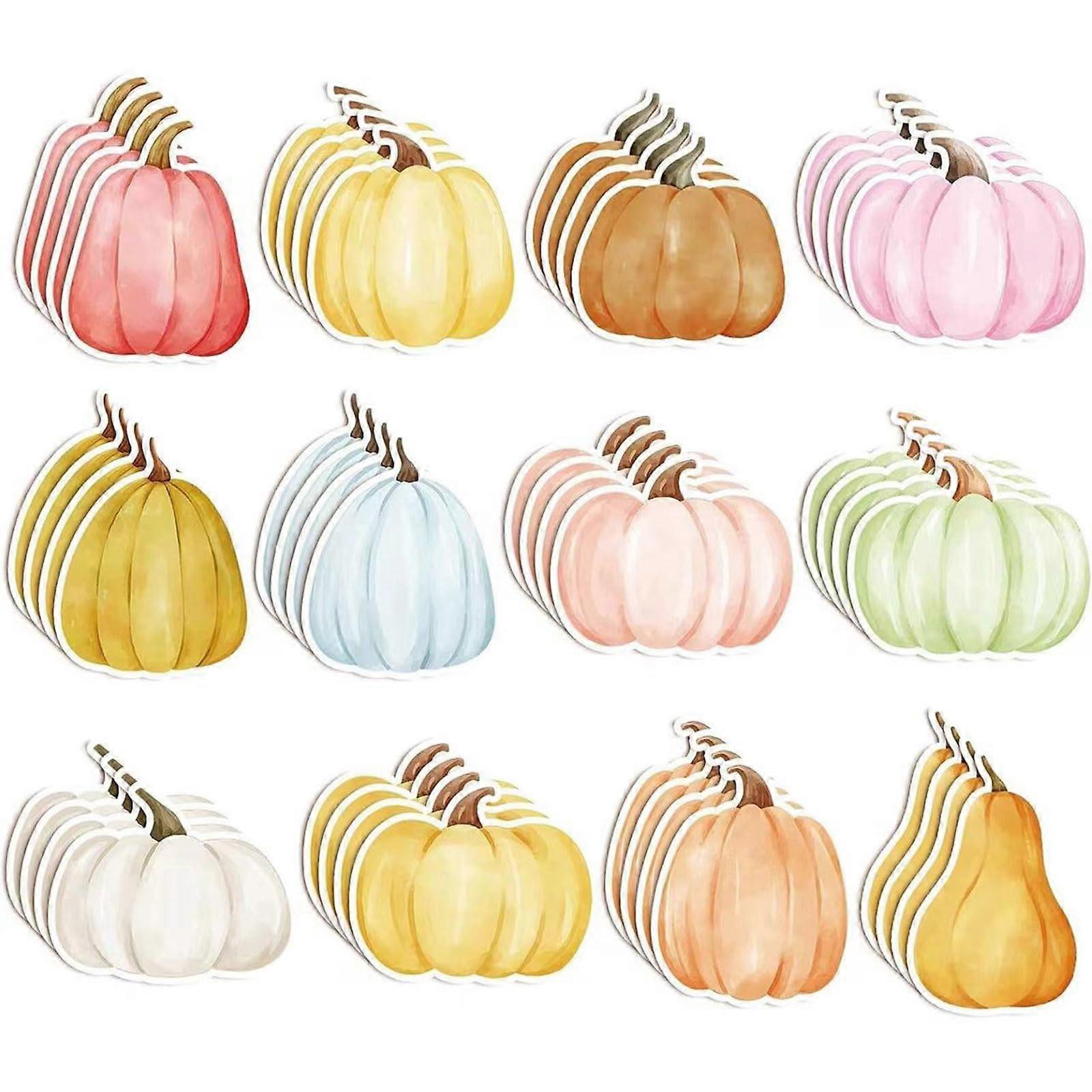 960 Sheets Cartoon Pumpkin Note Paper, Thanksgiving Theme, Self Adhesive Leaf Shaped Notepads, Pine Cones for Students