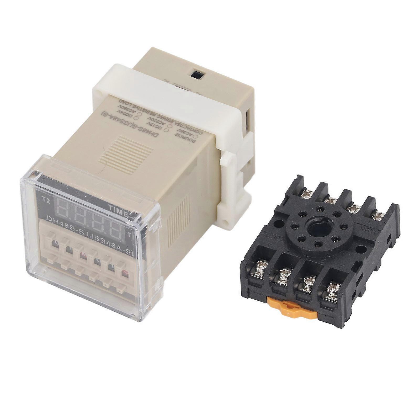 Time Relay 0.1s To 99h Adjustable Digital Cycle Delay Timer Switch for Street Light Electrical Cabinet