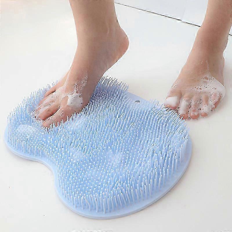 Back Scrub With Suction Cups Absorbable Foot Rubbing Mat Bathroom Bath