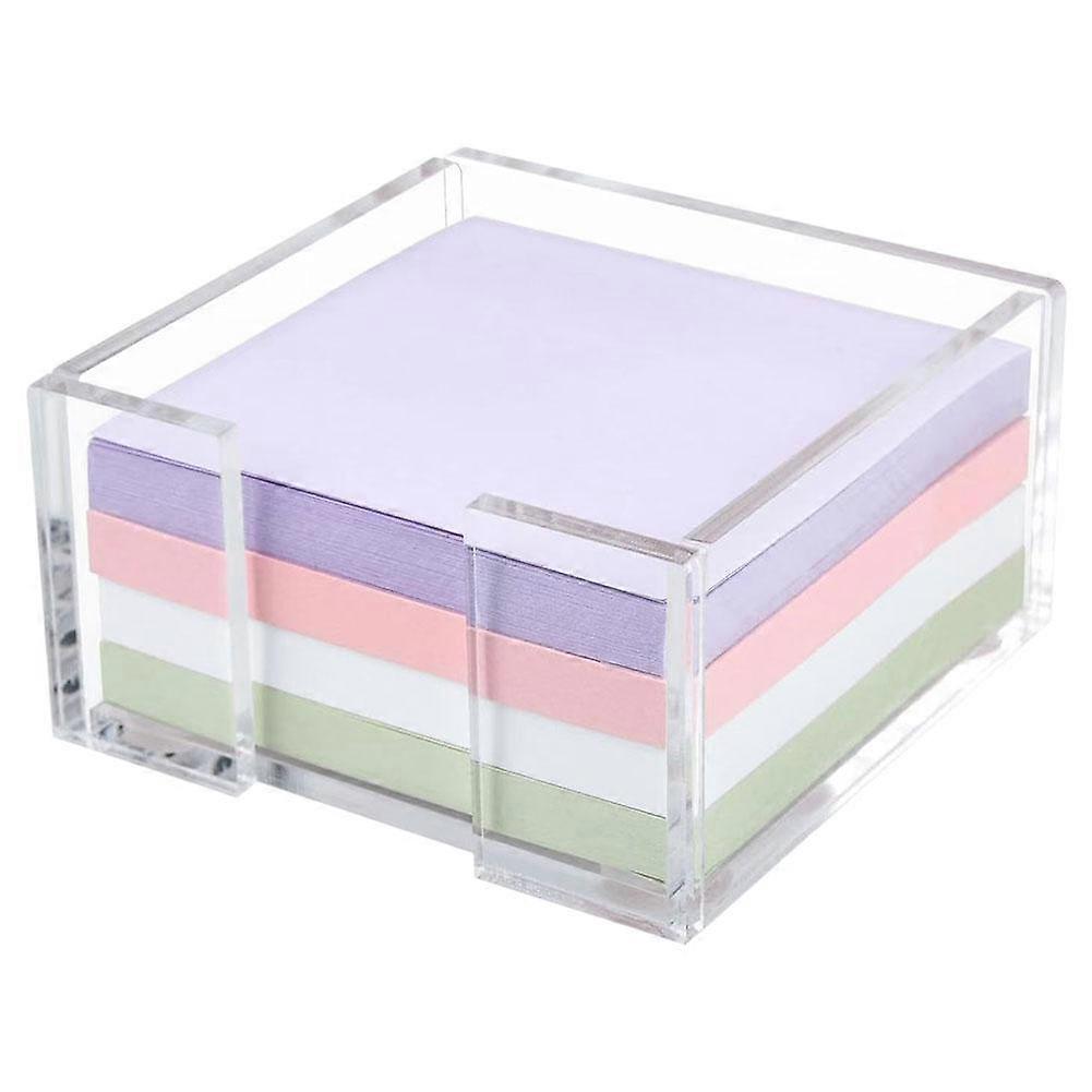 Transparent Magnetic Note Box with Partition Desktop Organizer for Notes Sticky Notes and Small Items