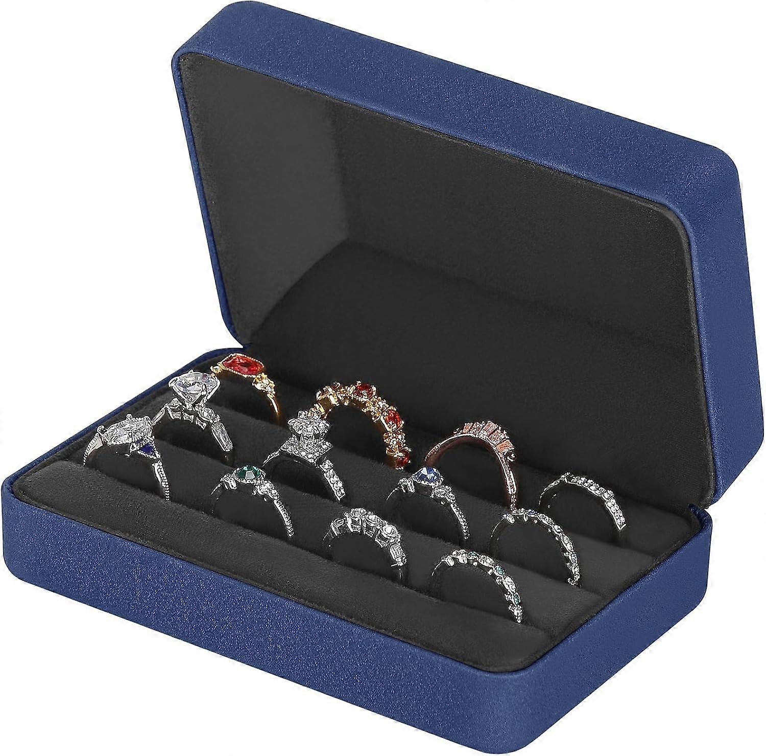 Ring Storage Box for Multiple Rings, Travel Jewelry Ring Stud