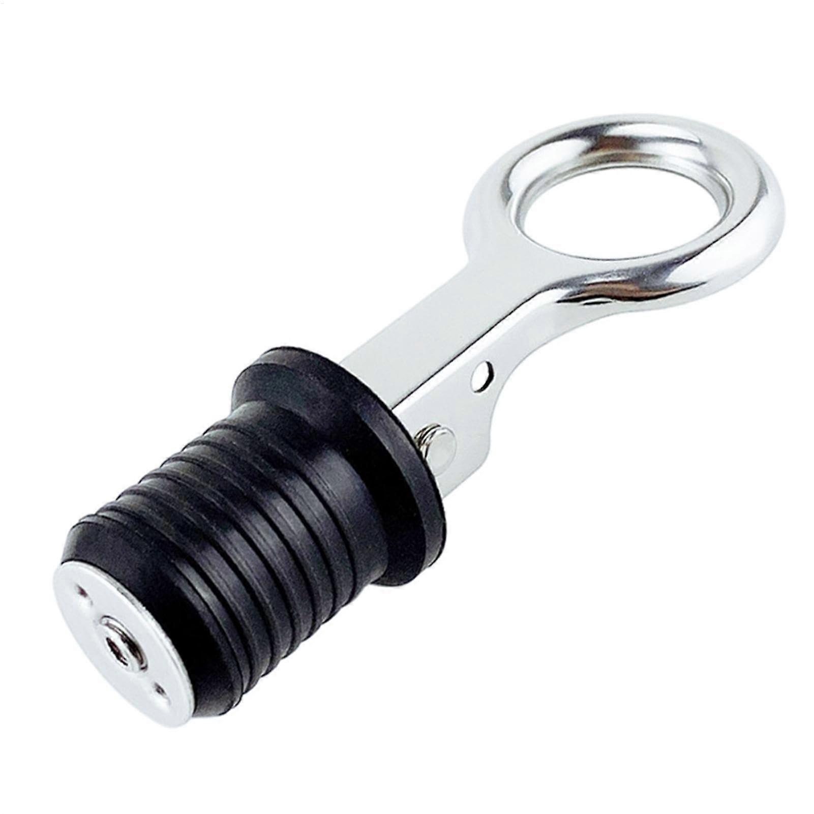 Plug Deck Drain Stainless Steel T-Handle Drain Plug Kit For Most Boat Drains Inboard Snap Handle 25mm Hole