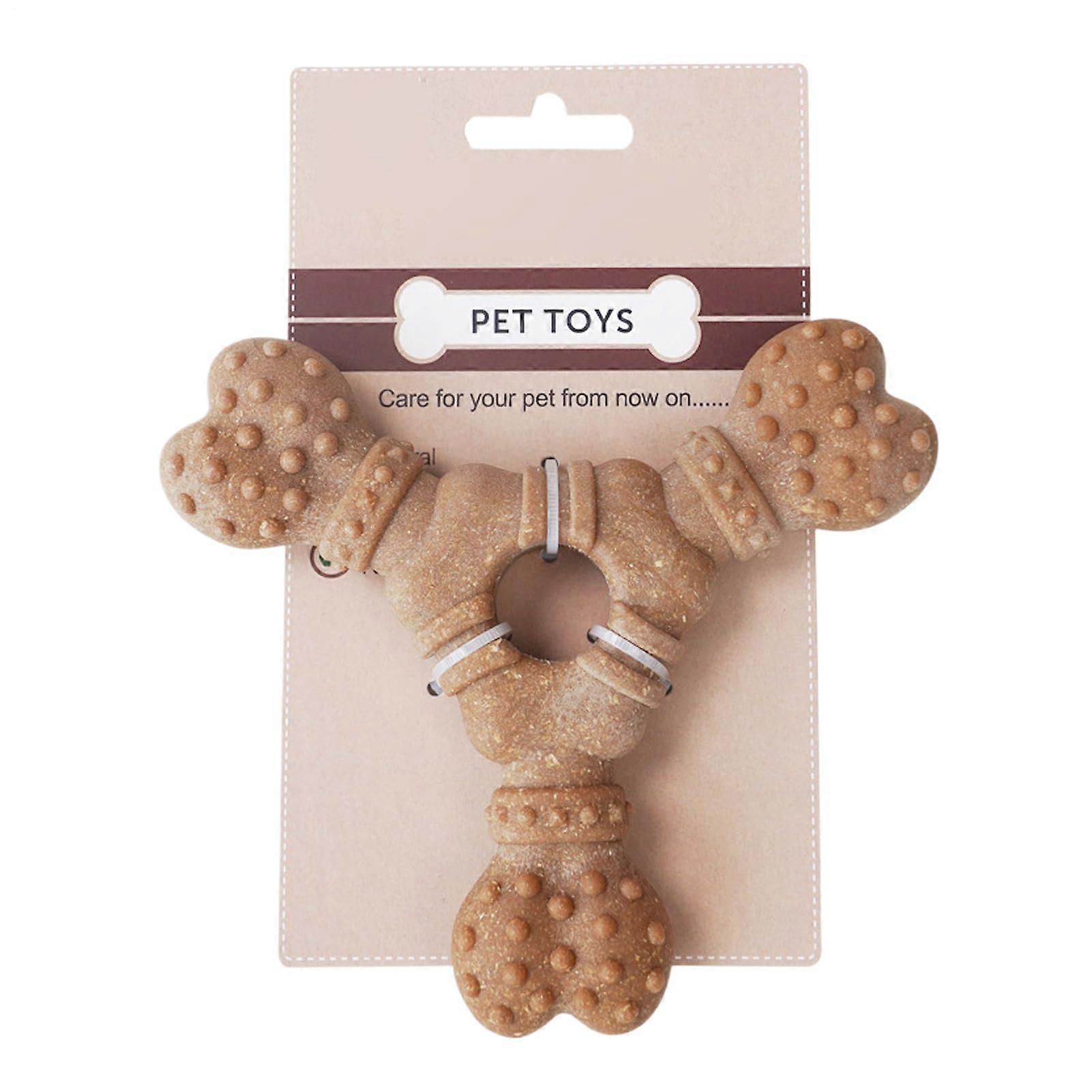 Dog Toys for Aggressive Chewers Small Dogs Interactive Bone Shaped Chew Toy Teeth Cleaning Boredom Reduction