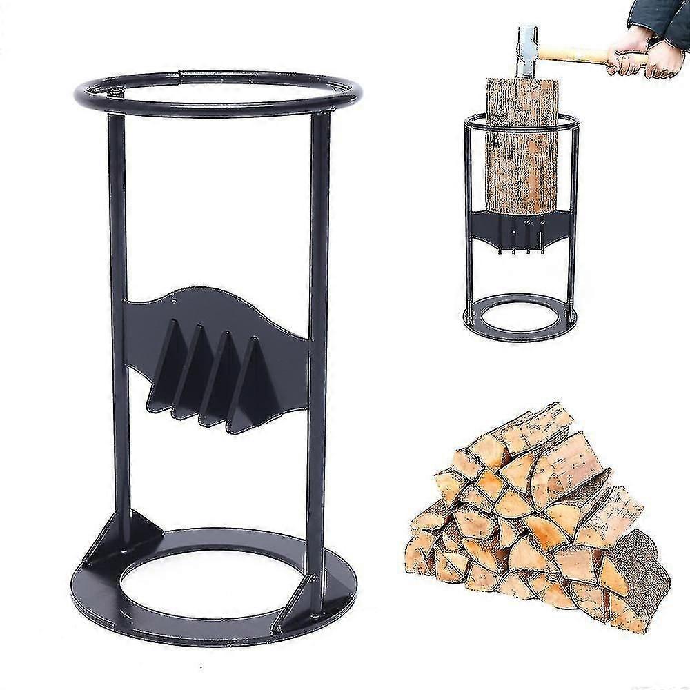 Firewood Splitter With Cover Kindling Log Splitting Tool Cast Iron Log Splitting Wedge Hand Sturdy Firewood