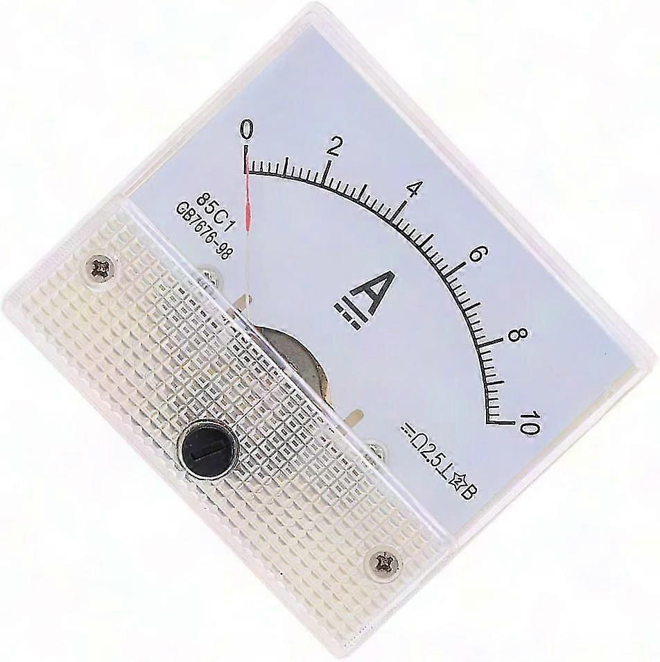 10A DC Analog Current Meter Panel Ammeter Gauge 85C1 Mechanical Pointer Tester for Practical Use