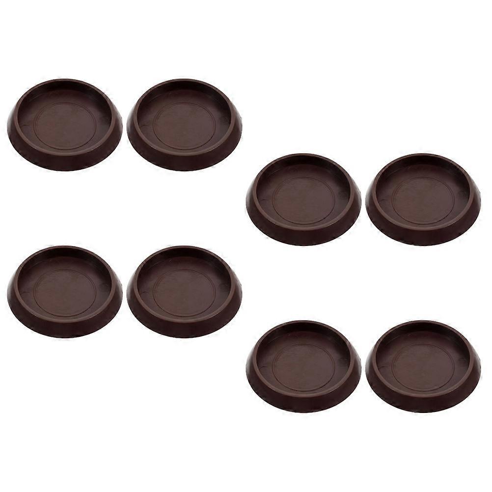 8pcs Durable Plastic Furniture Leg Cups Chair Wheel Stoppers Noise Reducing Wear Resistant Bed Stoppers for Carpet and Hard Floors Easy to Install