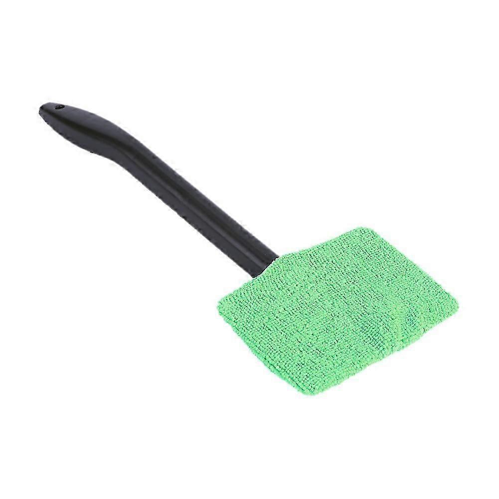 1pcs Microfiber Car Window Long Handle Cleaning Brush Car Windshield Cleaning Tool Green