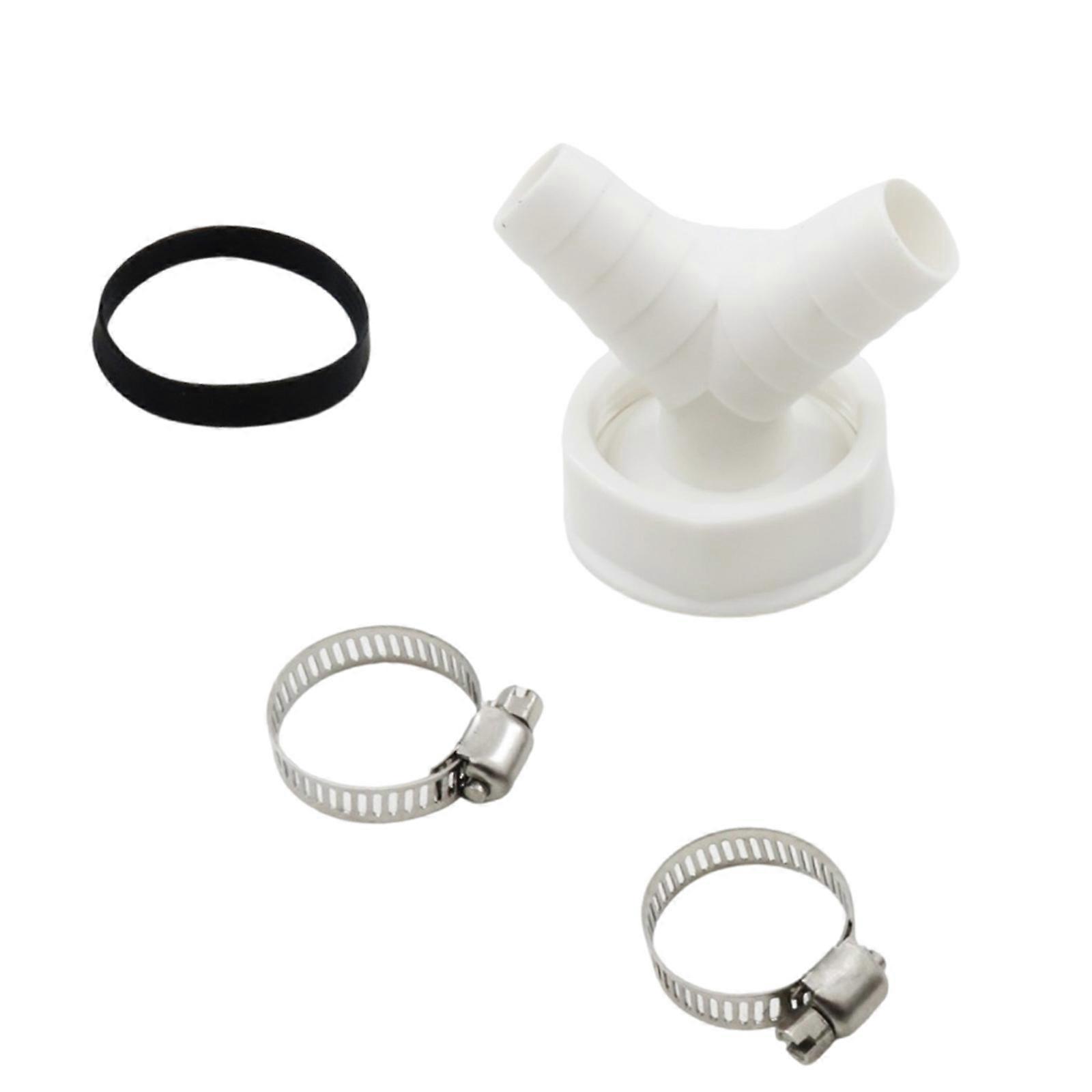 Double Connection Dishwasher Drain Adapter Y Shaped Forked Down Pipe Hose Connector Space Saving Adapter Enduring Multicolor