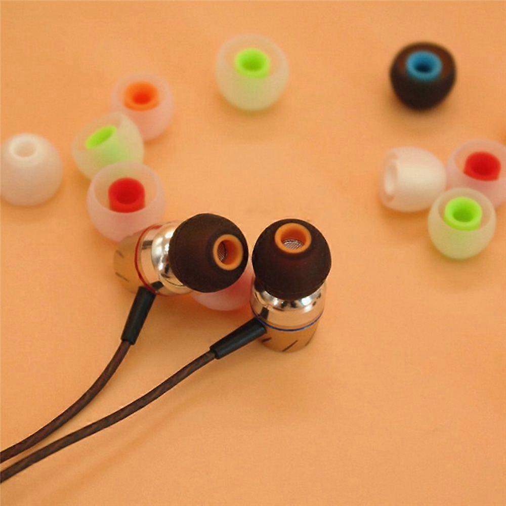 6 Pairs 12 PCS 3.8mm Soft Silicone In-Ear Earphone Covers Earbud Tips Earbuds Eartips Dual Color Ear Pads Cushion for Headphones Random Color & Size