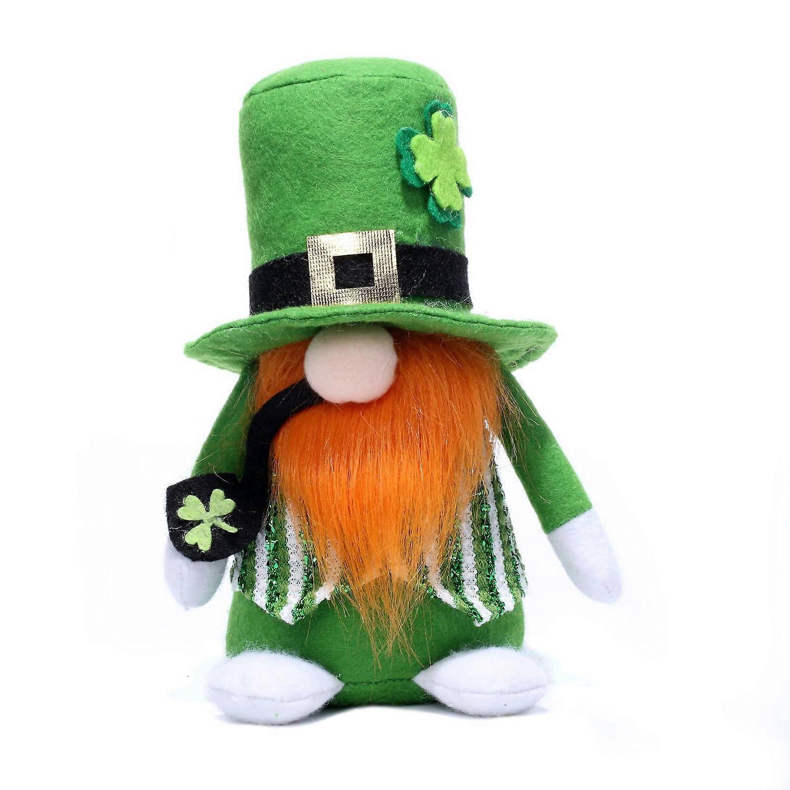 Patrick's Day Gnomes Toy Plushie Green Goblins Irish Holiday Decor Easter Figure 12 Inch Soft Stuffed Plush