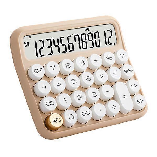 12-digit calculator, large LCD screen, large button, standard, mechanical switch, calculator for office, school, home