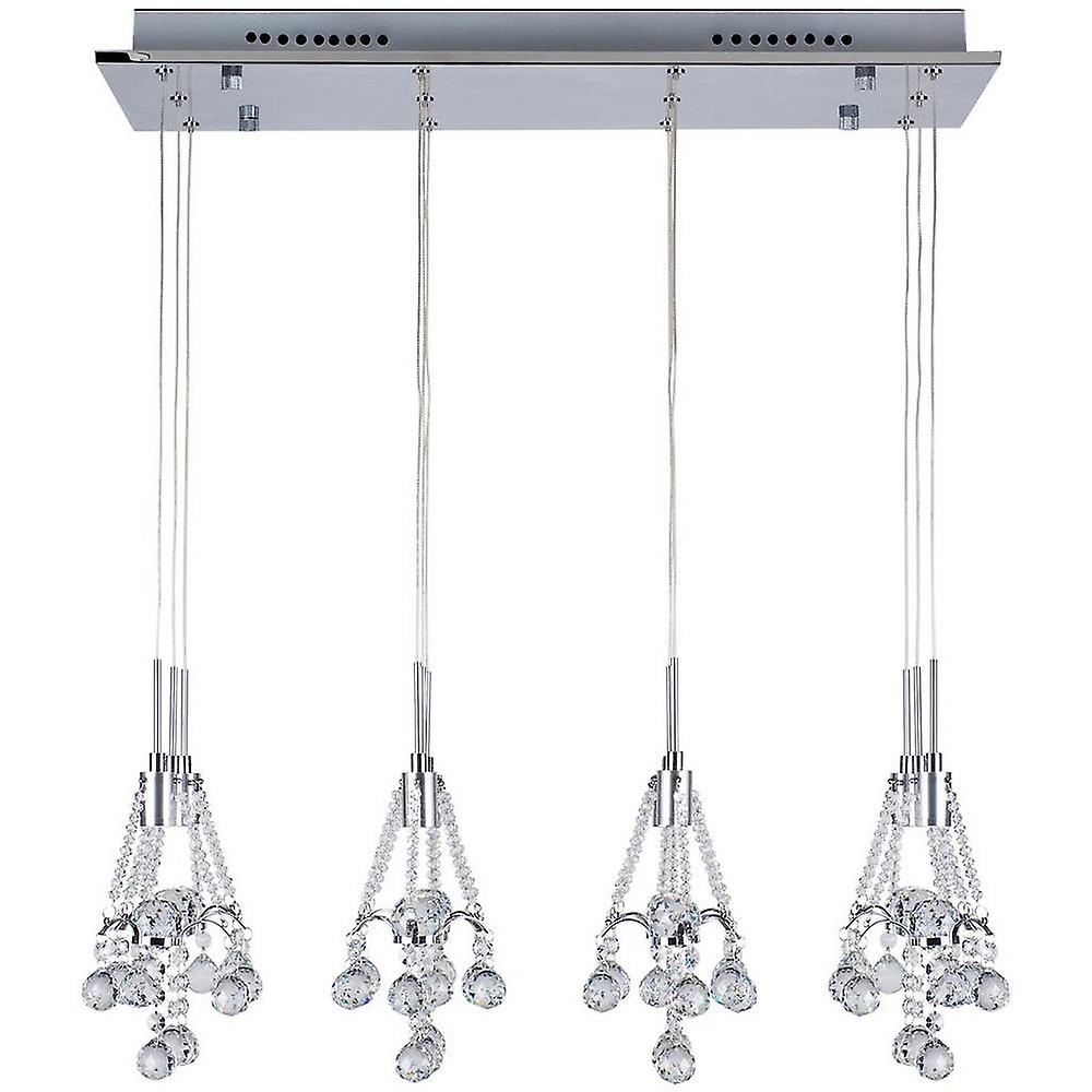 Ruby Straight Bar Pendant Ceiling Light Chrome