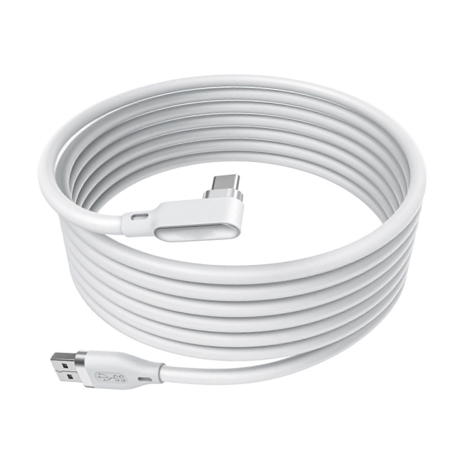 Strong 5M VR Addition Cable USB version 90° Angled Link 2000+ Bend Cycles for Continuous PCVR Play Experience Multicolor