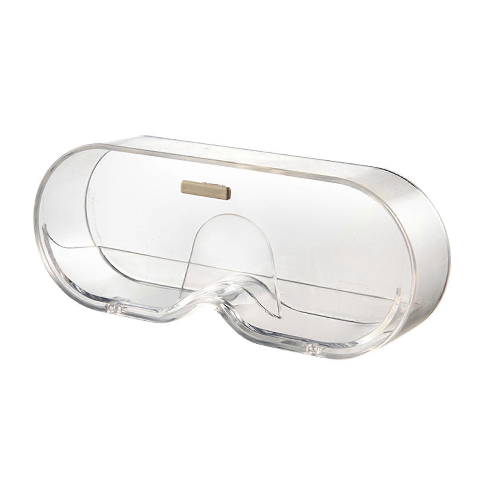 Glass Clear Case Wall Mounted Eyeglasses Case With Lid, Dustproof Sunglasses Case, Swimming Goggles Shaped