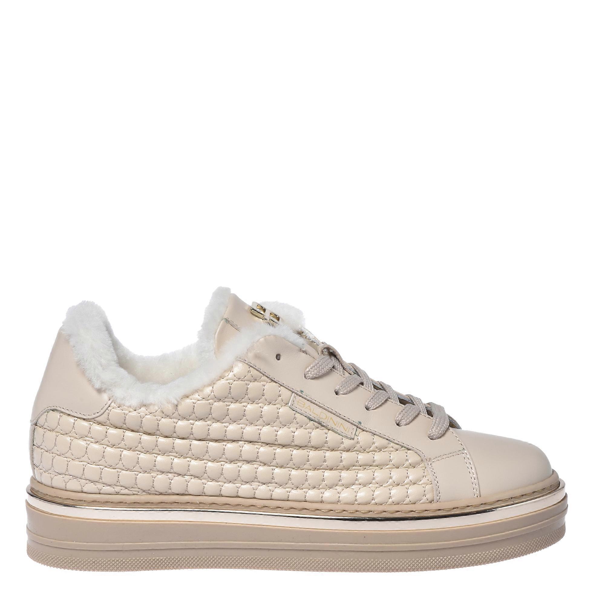 Baldinini - Vanilla Quilted Eco-Nappa Leather Trainers
