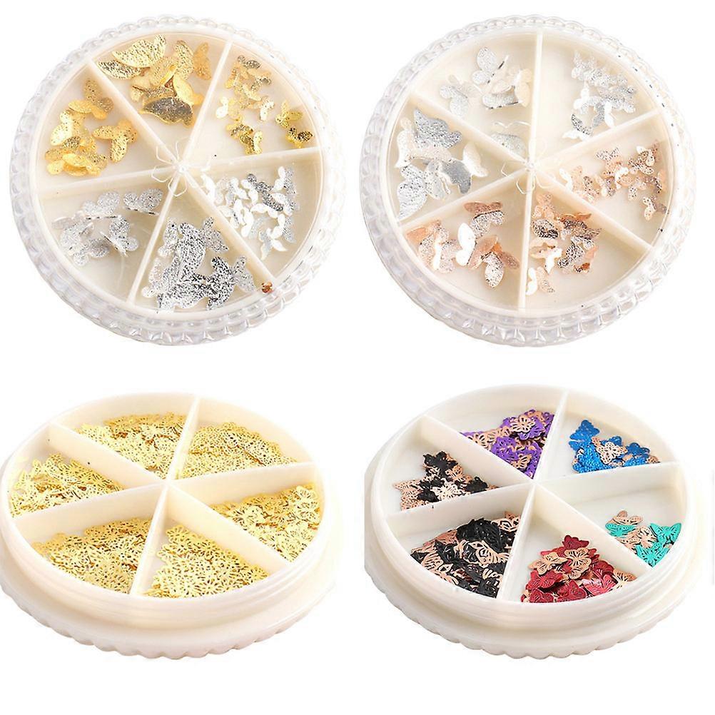 Assorted Color Alloy Nail Patches for Manicure Decoration Set