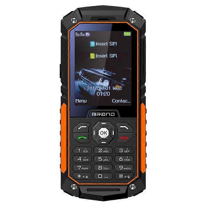 Unbreakable Dual SIM Shockproof Waterproof IP68 Orange YONIS Mobile Phone