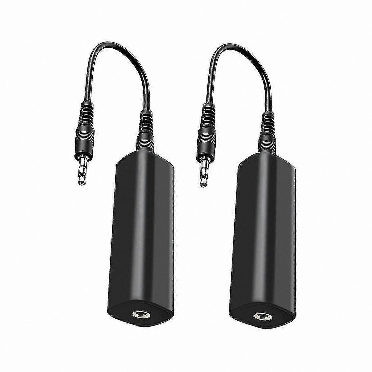 2-Pack 3.5mm Ground Loop Isolator for Car and Home o Systems, Noise Reduction Filter for Stereo Equipment