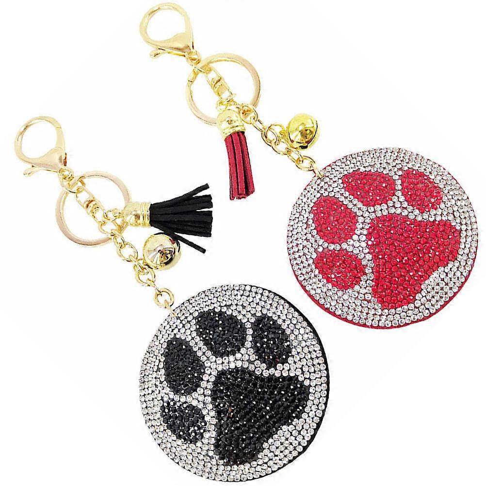 Key Pendant Bear Palm for Keys Assorted Color Plush and Alloy Key Decorations 2Pack