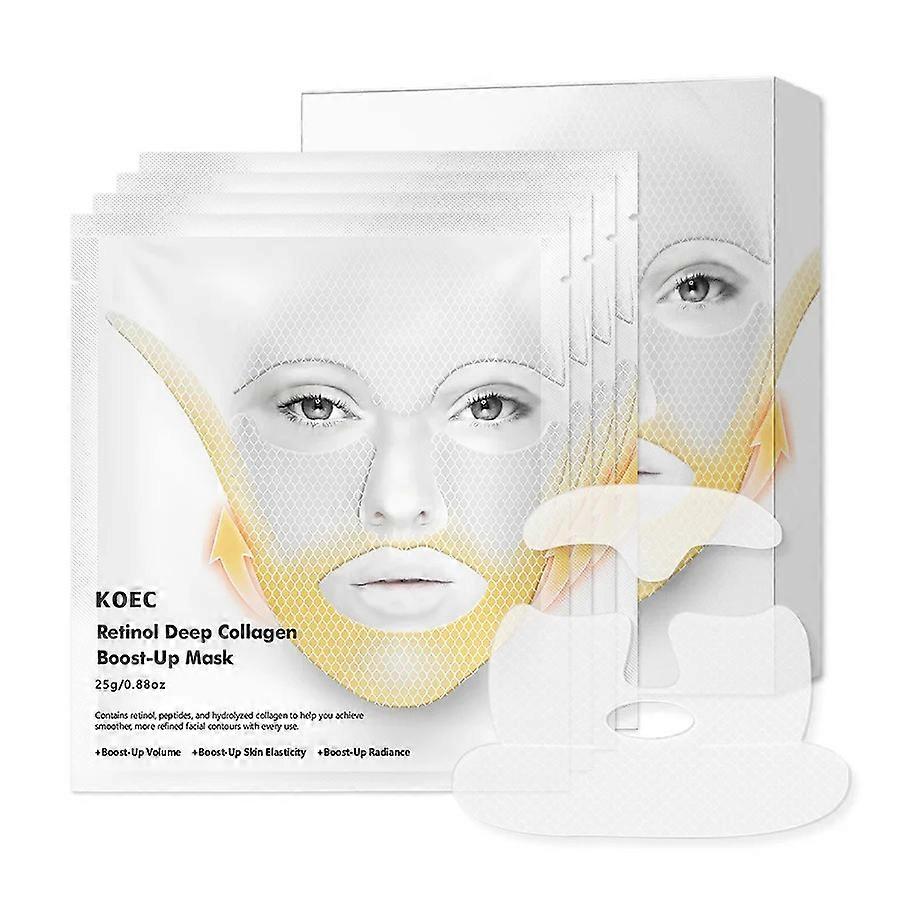 1-3Pack Deep Collagen Retinol Tension Boost Up Mask, Face Tightening Lifting Mask for V-Line, Smile Line & Forehead Wrinkles