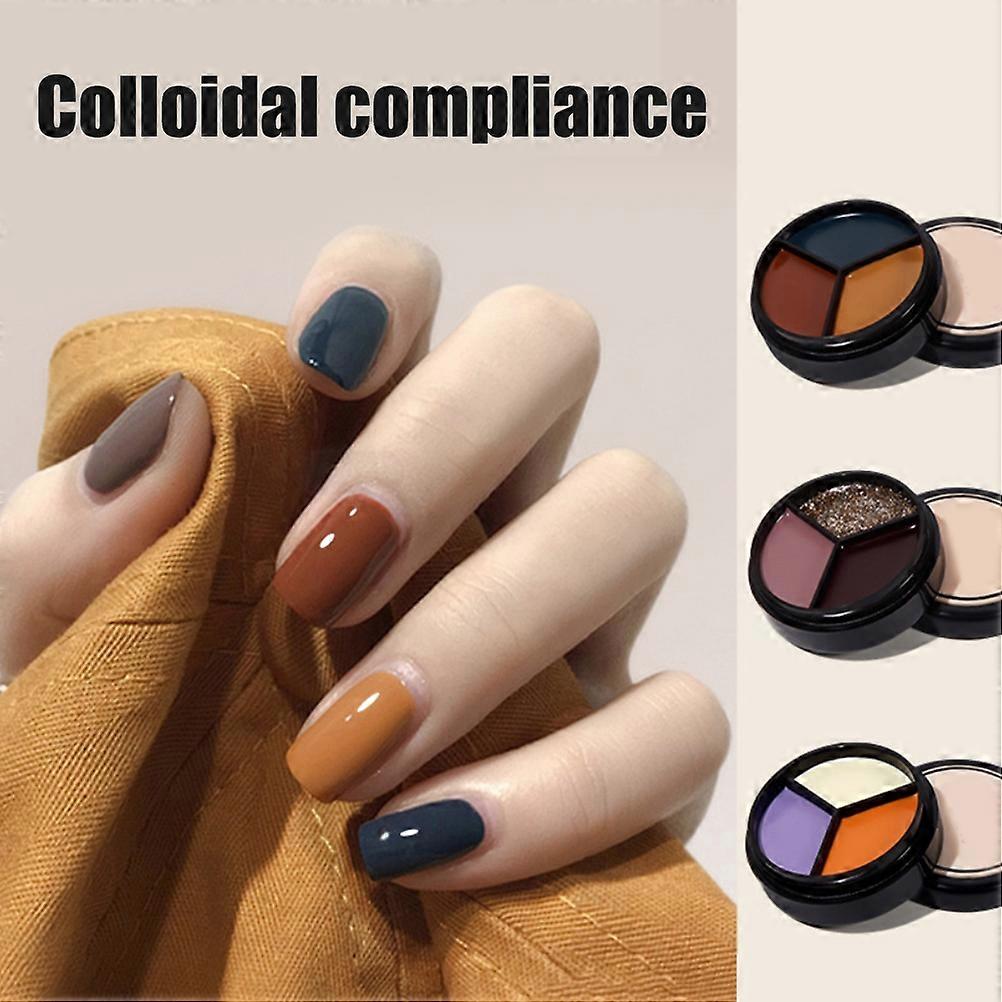 Three-Color Solid Nail Polish Gel for DIY Nails & Phone Cases