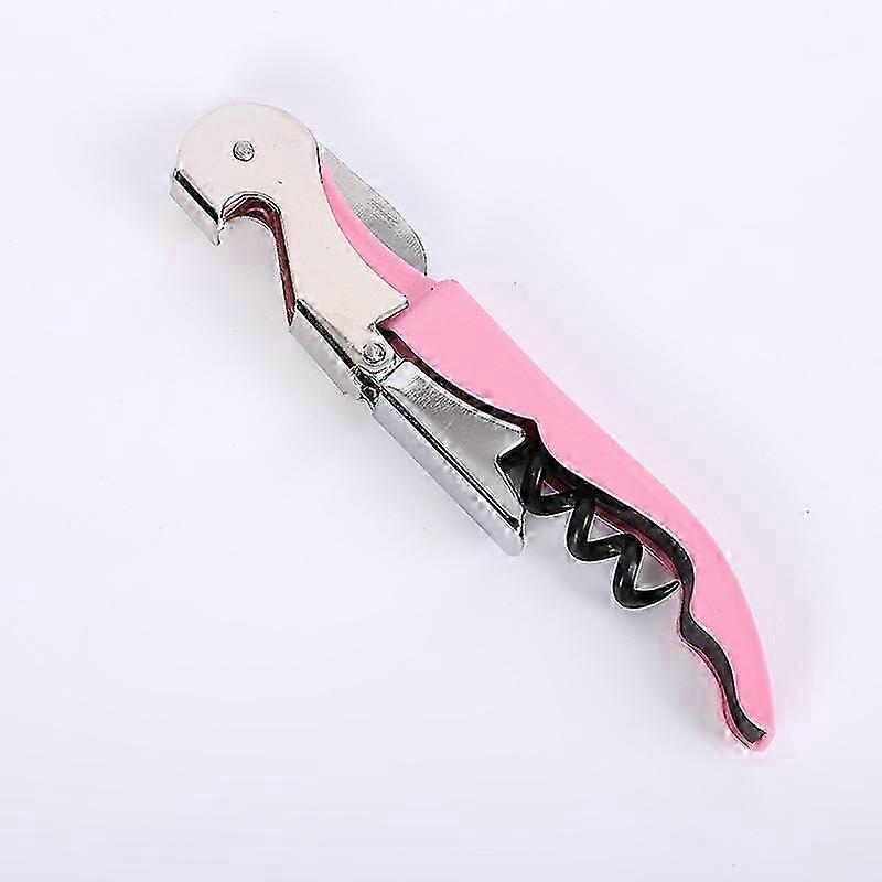 Wine Key Bottle Opener for Pink Corkscrew Doubled Hinged Waiters - Professional Quality