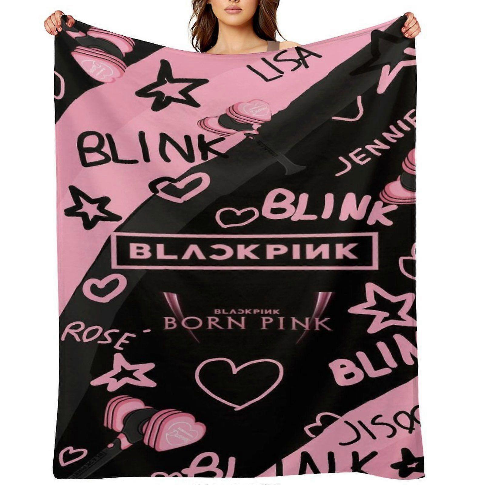 BLACKPINK رمي بطانية هدية ، بطانية من الفانيلا ، مناسبة للرجال والنساء ، مناسبة لجميع الفصول ، بطانية دافئة ، ديكور منزلي (457) 125x100 سم