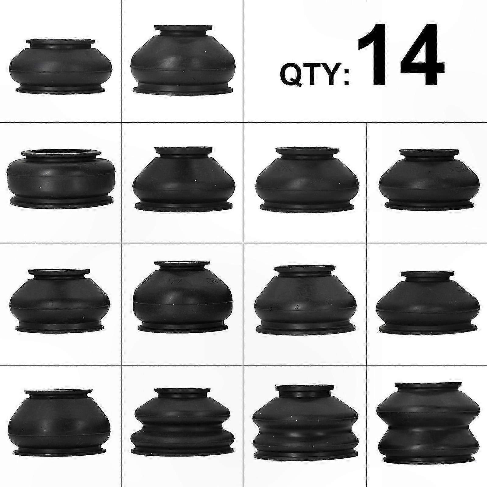Universal 14-Piece Rubber Boot Kit for Suspension and Steering Components