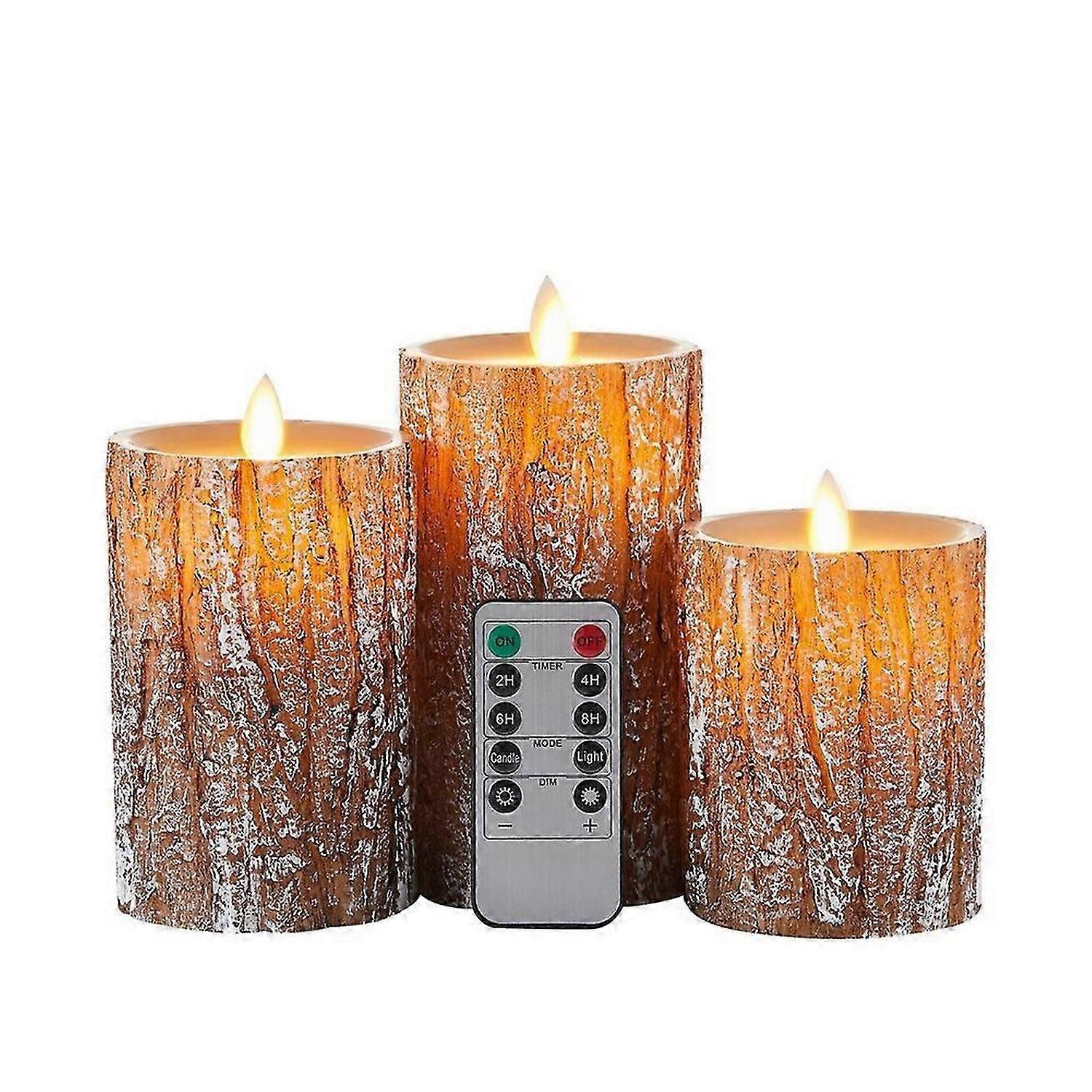 Remote Control LED Electronic Candle Light Set Simulation Swing 10 Buttons Remote Control Timer Candle Lights,A