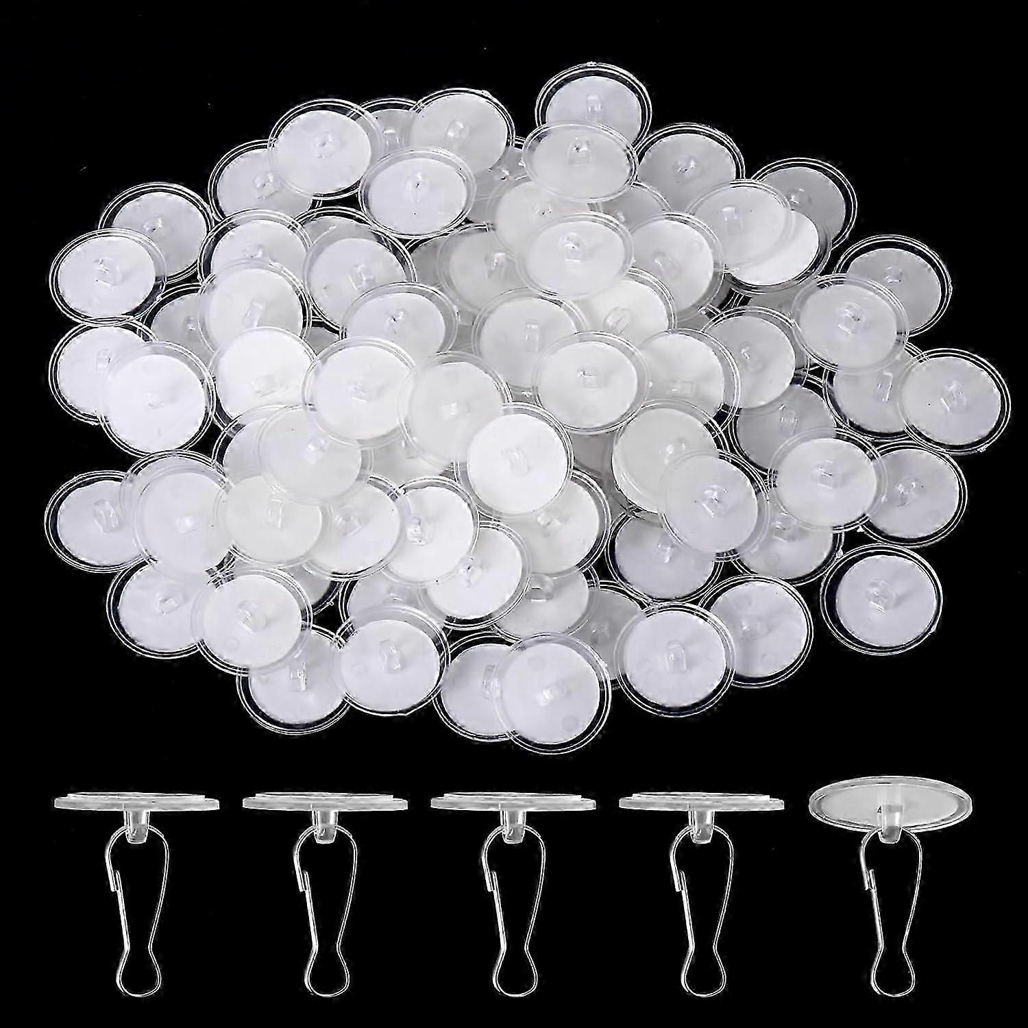80 Sets Removable Transparent Wall Hanger Self-Adhesive Ceiling Hooks for Hanging Sticky Ceiling Hooks Damage-Free No-Drill Ceiling Discs for Birthday