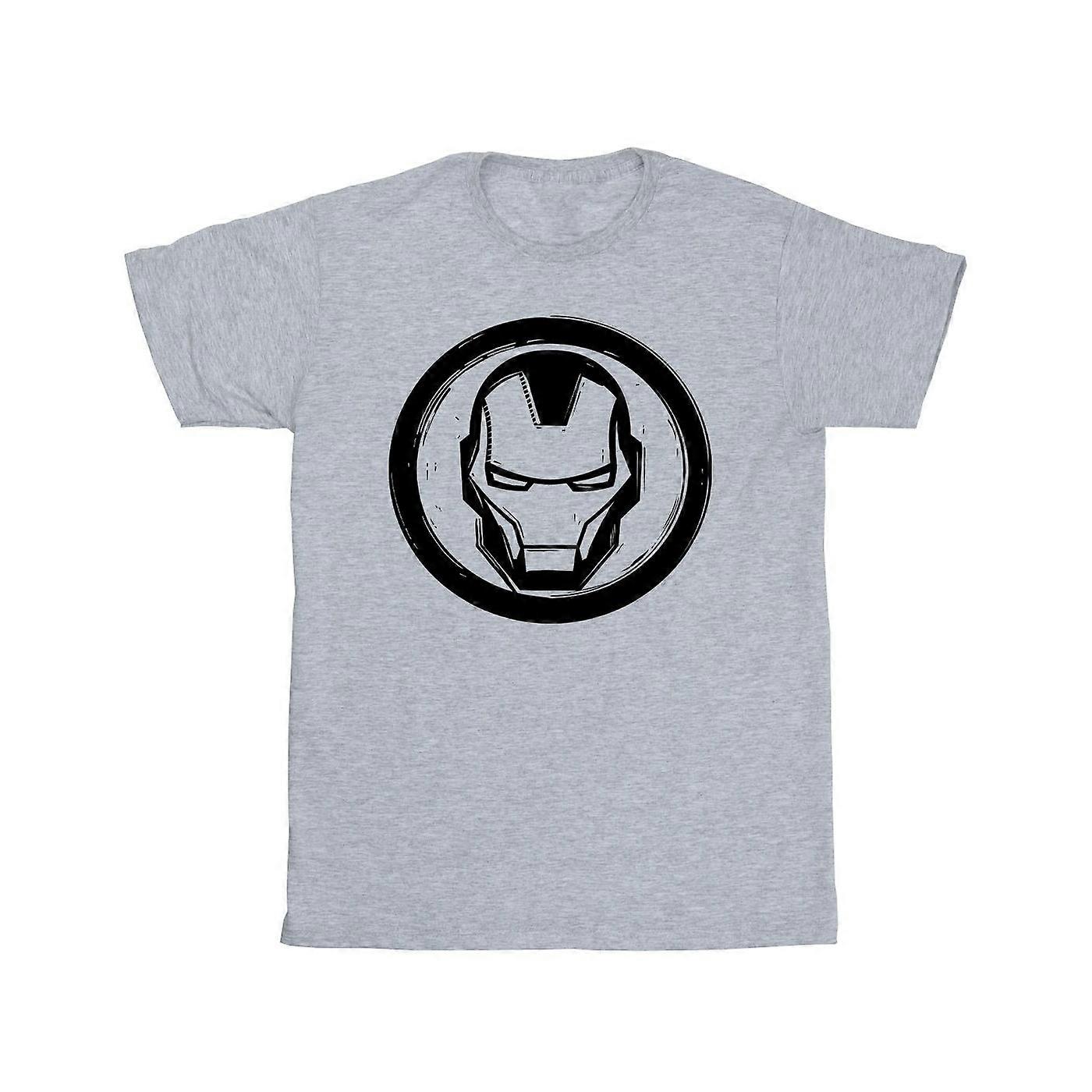 Marvel Bărbați Iron Man Piept Logo Tricou