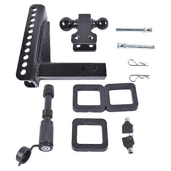 Adjustable Trailer Hitch Fits 2~inch Receiver 2" & 2~5/16" Ball w/Anti~Theft Pin No.4803