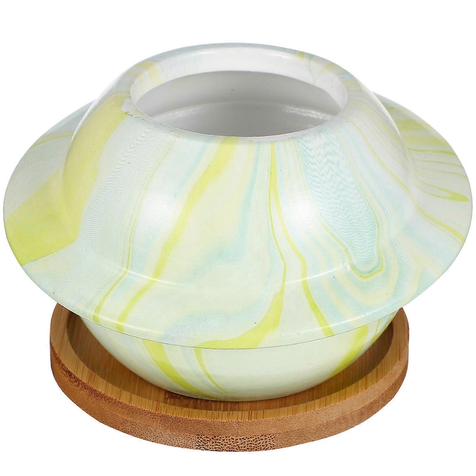 Ceramic Succulent Pot with Tray for 5Sets Planet Shape Plant Containers