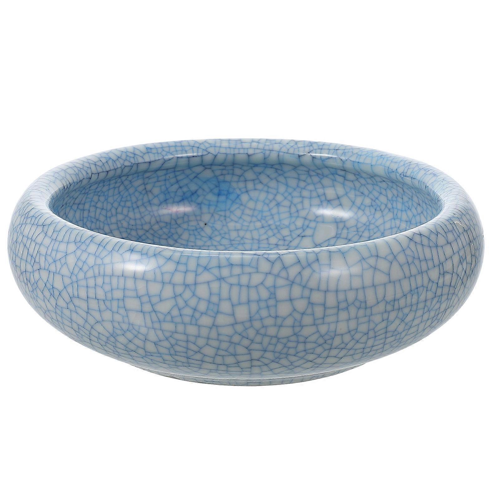 Blue Ceramic Ink Brush Washer for Home Use Ink Brush Washing Tool