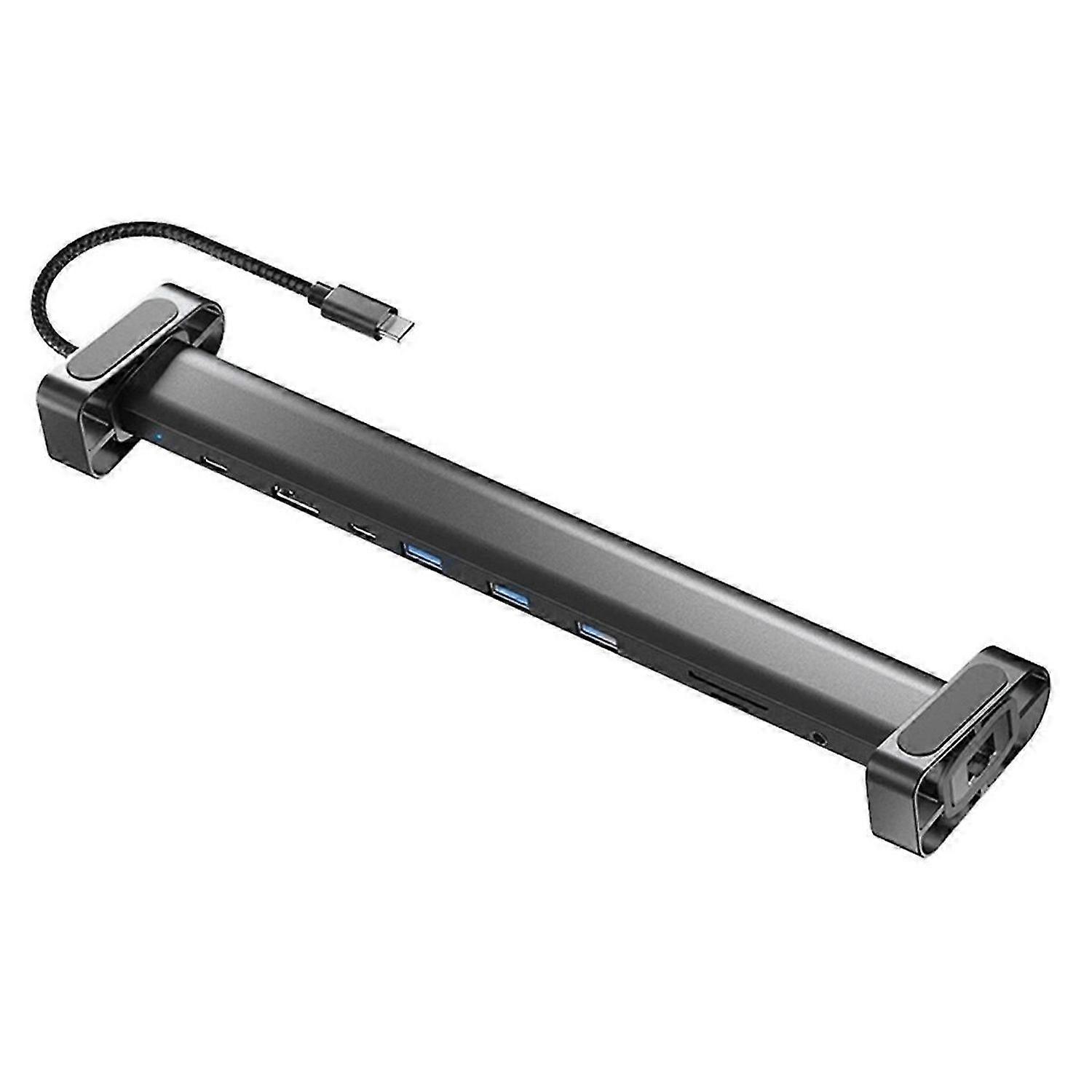 10 in 1 USB C Hub Multiport Adapter Portable Dongle 4K PD