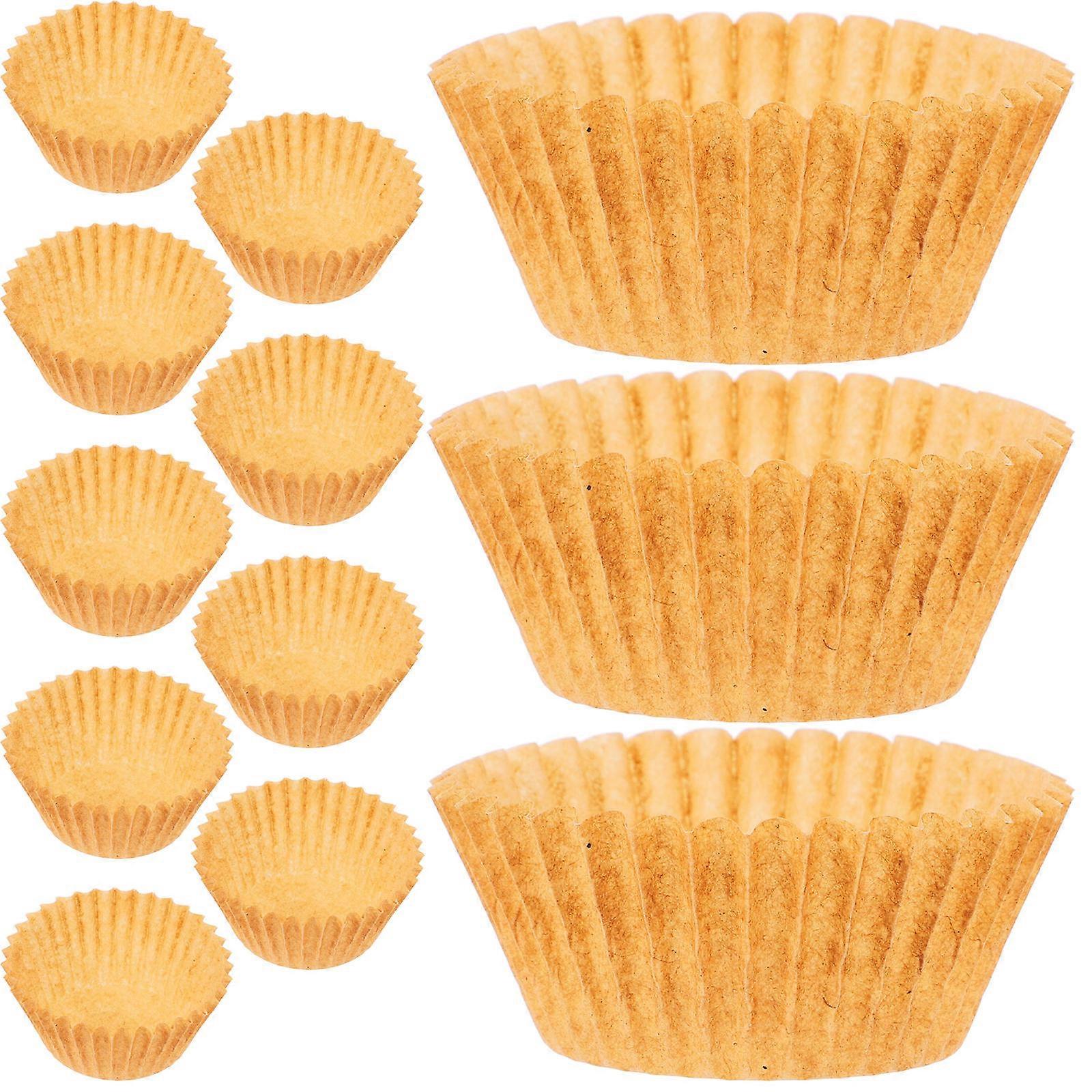 Single-Use Muffin Wrappers Paper Cupcake Cases Bakery Supplies Party Use Light Brown Paper Non-Permeable 1000Pcs